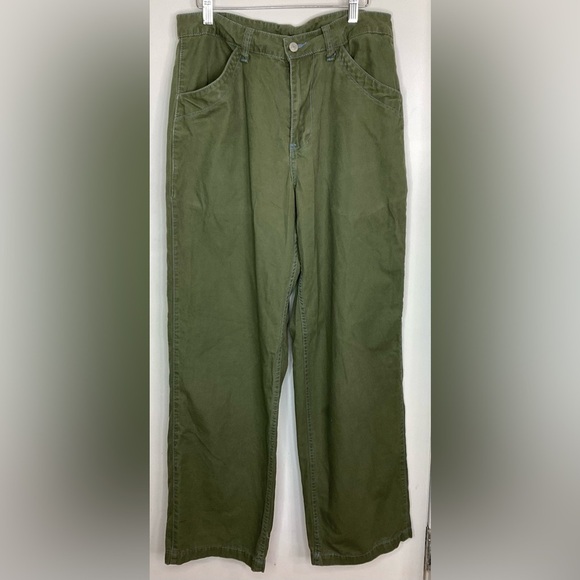 Uncle Fu dark green khaki utility pants. Straight loose leg. 30 waist. - Picture 11 of 14